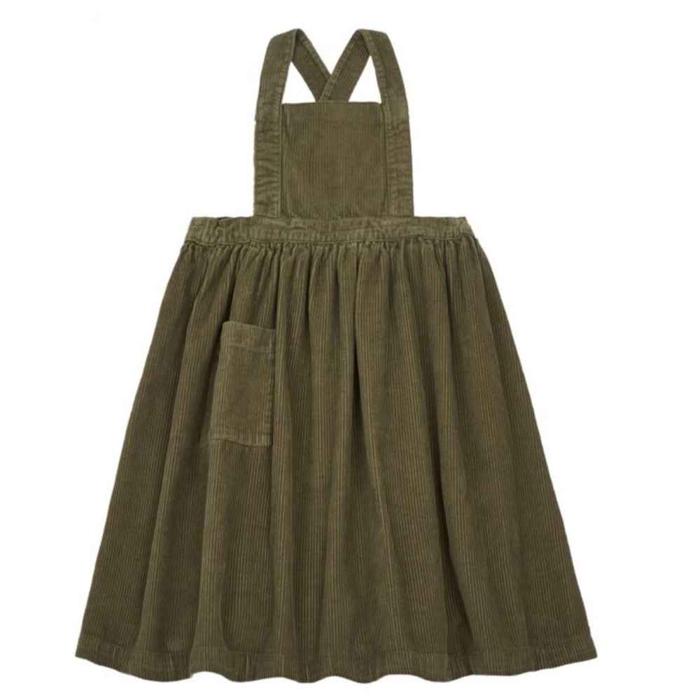 The Simple Folk The Corduroy Pinafore in Olive
